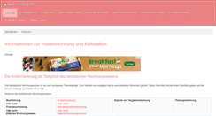 Desktop Screenshot of kostenrechnung-info.de